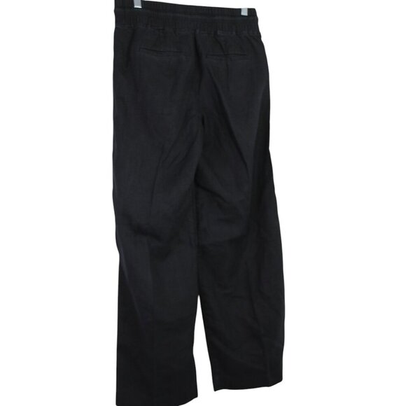 Athleta Cabo Linen Wide Leg Pants Womens Size 8 Black Casual Trousers - Picture 7 of 8